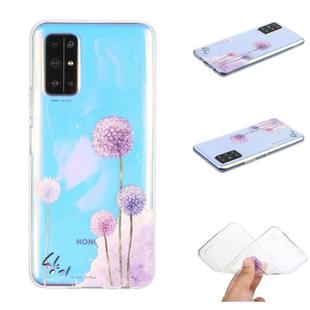 For Huawei Honor 30S Coloured Drawing Pattern Transparent TPU Case(Dandelion)