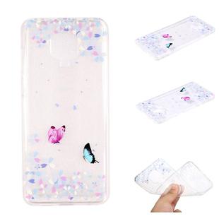 For Xiaomi Redmi Note 9 Pro Coloured Drawing Pattern Transparent TPU Case(Variegated Butterflies)