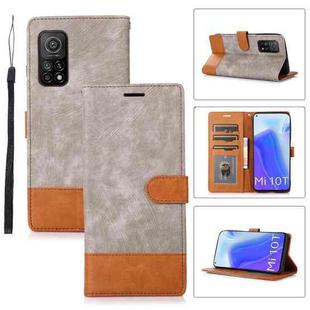 For Xiaomi Mi 10T 5G / 10T Pro 5G Splicing Leather Phone Case(Grey)