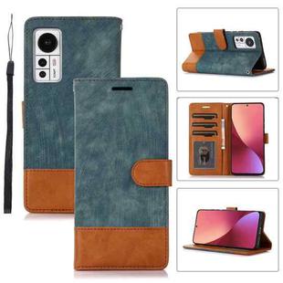For Xiaomi 12 Splicing Leather Phone Case(Green)