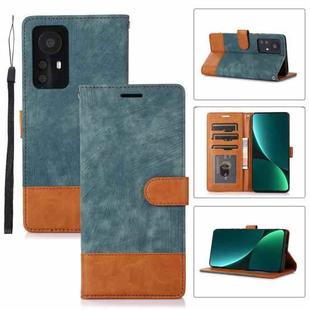 For Xiaomi 12 Pro Splicing Leather Phone Case(Green)