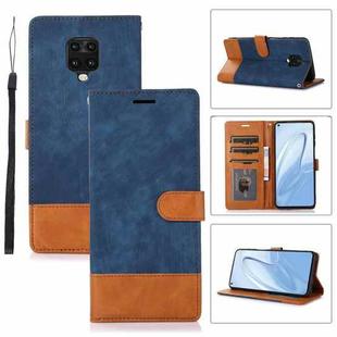 For Xiaomi Redmi Note 9 Pro / Note 9s Splicing Leather Phone Case(Dark Blue)