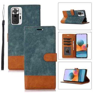 For Xiaomi Redmi Note 10 Pro Splicing Leather Phone Case(Green)