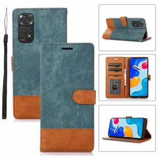 For Xiaomi Redmi Note 11 4G / 11s Splicing Leather Phone Case(Green)