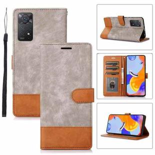 For Xiaomi Redmi Note 11 Pro 5G / 4G Splicing Leather Phone Case(Grey)