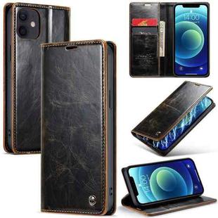 For iPhone 12 mini CaseMe 003 Crazy Horse Texture Leather Phone Case(Coffee)
