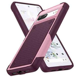 For Google Pixel 7 5G PC + TPU Shockproof Protective Phone Case(Pink+Dark Red)