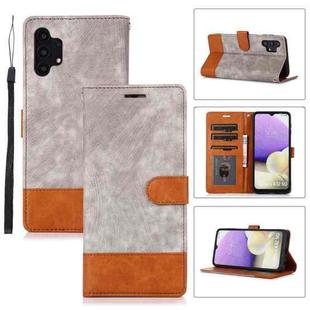 For Samsung Galaxy A32 5G Splicing Leather Phone Case(Grey)