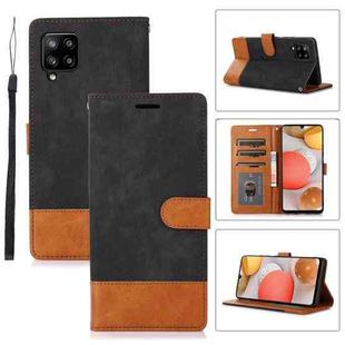 For Samsung Galaxy A42 5G Splicing Leather Phone Case(Black)