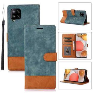 For Samsung Galaxy A42 5G Splicing Leather Phone Case(Green)