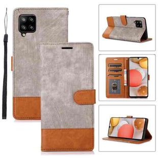 For Samsung Galaxy A42 5G Splicing Leather Phone Case(Grey)