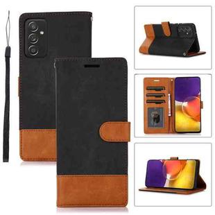 For Samsung Galaxy A82 5G Splicing Leather Phone Case(Black)