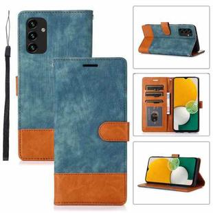 For Samsung Galaxy A13 4G Splicing Leather Phone Case(Green)