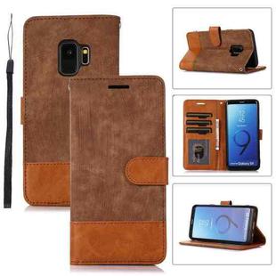 For Samsung Galaxy S9 Splicing Leather Phone Case(Brown)