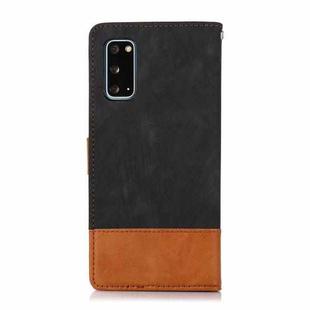 For Samsung Galaxy S20 Splicing Leather Phone Case(Black)