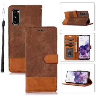For Samsung Galaxy S20 Splicing Leather Phone Case(Brown)