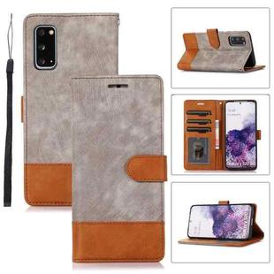 For Samsung Galaxy S20 Splicing Leather Phone Case(Grey)