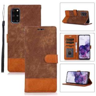 For Samsung Galaxy S20+ Splicing Leather Phone Case(Brown)