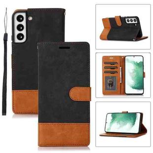 For Samsung Galaxy S22+ 5G Splicing Leather Phone Case(Black)