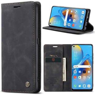 CaseMe 013 Multifunctional Horizontal Flip Leather Phone Case For OPPO F19/F19S/A74 4G/A95 4G/Reno6 Lite 4G Global(Black)