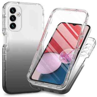 For Samsung Galaxy A14 4G / A14 5G Integrated Transparent Gradient Color TPU + PC + PET Protective Phone Case(Black)