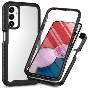 For Samsung Galaxy A14 5G Two-layer Integrated Transparent TPU + PC + PET Protective Phone Case(Black)