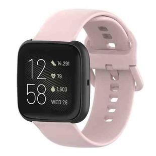 23mm Color Buckle Silicone Wrist Strap Watch Band for Fitbit Versa 2 / Versa / Versa Lite / Blaze, Size: S(Pink)