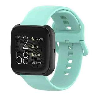 23mm Color Buckle Silicone Wrist Strap Watch Band for Fitbit Versa 2 / Versa / Versa Lite / Blaze, Size: S(Green)