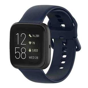 23mm Color Buckle Silicone Wrist Strap Watch Band for Fitbit Versa 2 / Versa / Versa Lite / Blaze, Size: L(Midnight Blue)