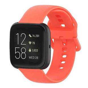 23mm Color Buckle Silicone Wrist Strap Watch Band for Fitbit Versa 2 / Versa / Versa Lite / Blaze, Size: L(Watermelon Red)