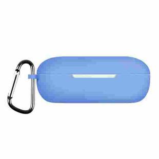 For Huawei FreeBuds SE Pure Color Bluetooth Earphone Silicone Case with Hook(Sky Blue)