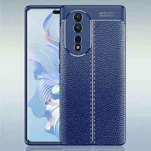 For Honor 80 Litchi Texture Shockproof TPU Phone Case(Blue)