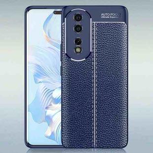 For Honor 80 Pro Litchi Texture Shockproof TPU Phone Case(Blue)