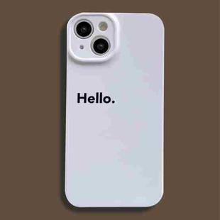 For iPhone 14 Film Printing Ultra-thin All Inclusive PC Phone Case(Hello)