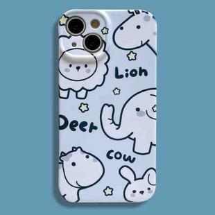 For iPhone 14 Film Printing Ultra-thin All Inclusive PC Phone Case(Cartoon Elephant)