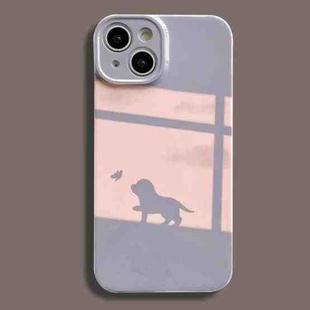 For iPhone 13 Film Printing Ultra-thin All Inclusive PC Phone Case(Dog Shadow)