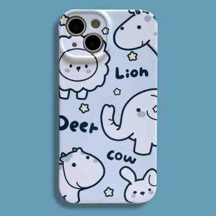 For iPhone 12 Film Printing Ultra-thin All Inclusive PC Phone Case(Cartoon Elephant)