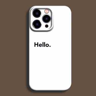 For iPhone 12 Pro Max Film Printing Ultra-thin All Inclusive PC Phone Case(Hello)