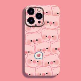 For iPhone 11 Pro Film Printing Ultra-thin All Inclusive PC Phone Case(Love Pigs)