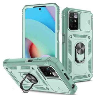 For Xiaomi Redmi 10 Sliding Camera Cover TPU + PC Phone Case(Green+Green)