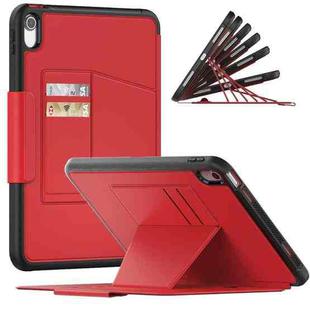 For iPad 10th Gen 10.9 2022 PC + TPU + PU Protective Tablet Case with Pen Slot / Sleep / Wake-up Function(Red)