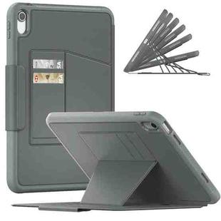 For iPad 10th Gen 10.9 2022 PC + TPU + PU Protective Tablet Case with Pen Slot / Sleep / Wake-up Function(Grey)