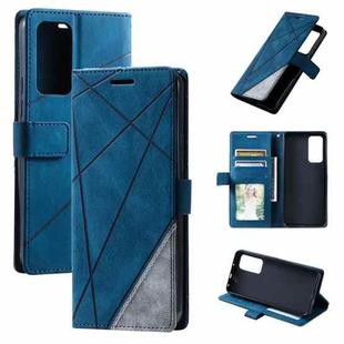 For Xiaomi 12 Lite Skin Feel Splicing Leather Phone Case(Blue)