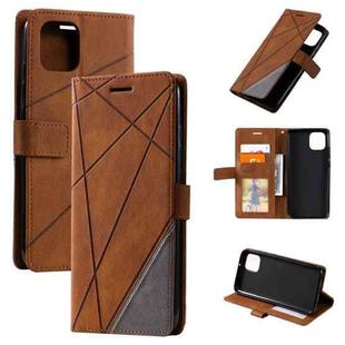 For Xiaomi Redmi A1 Skin Feel Splicing Leather Phone Case(Brown)