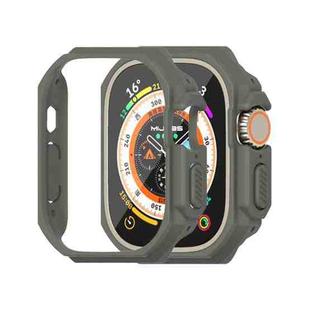 For Apple Watch Ultra 49mm Mijobs Ultra-thin Bezel PC Watch Case(khaki Green)