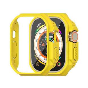For Apple Watch Ultra 49mm Mijobs Ultra-thin Bezel PC Watch Case(Yellow)