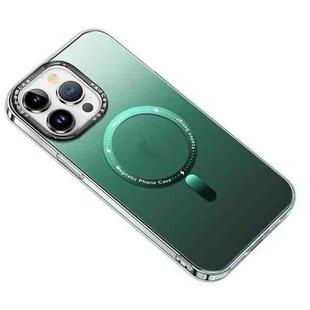 For iPhone 14 MagSafe Gradient Phone Case(Dark Green)
