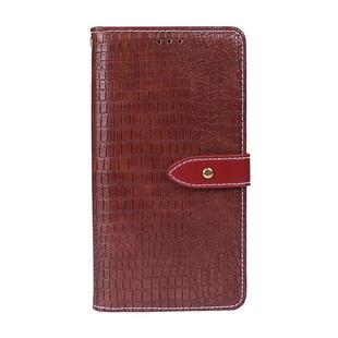 For Blackview BV9600 Pro idewei Crocodile Texture Horizontal Flip Leather Case with Holder & Card Slots & Wallet(Wine Red)