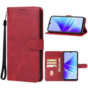 For OPPO A77 4G Leather Phone Case(Red)
