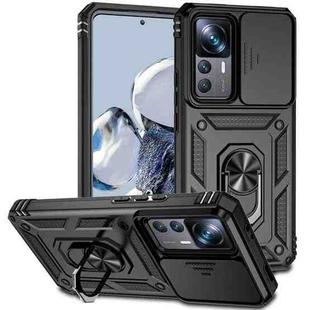 For Xiaomi 12T/12T Pro/Redmi K50 Ultra Sliding Camshield Holder Phone Case(Black)